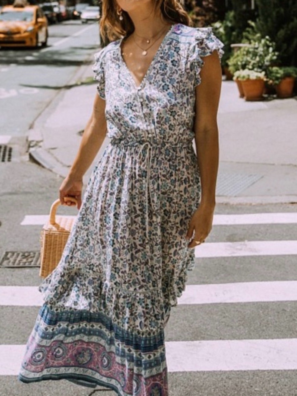 Spell Dahlia Floral midi dress